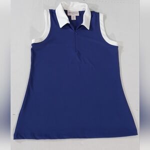 Tommy Bahama Golf 1/4 Zip Sleeveless Polo Shirt